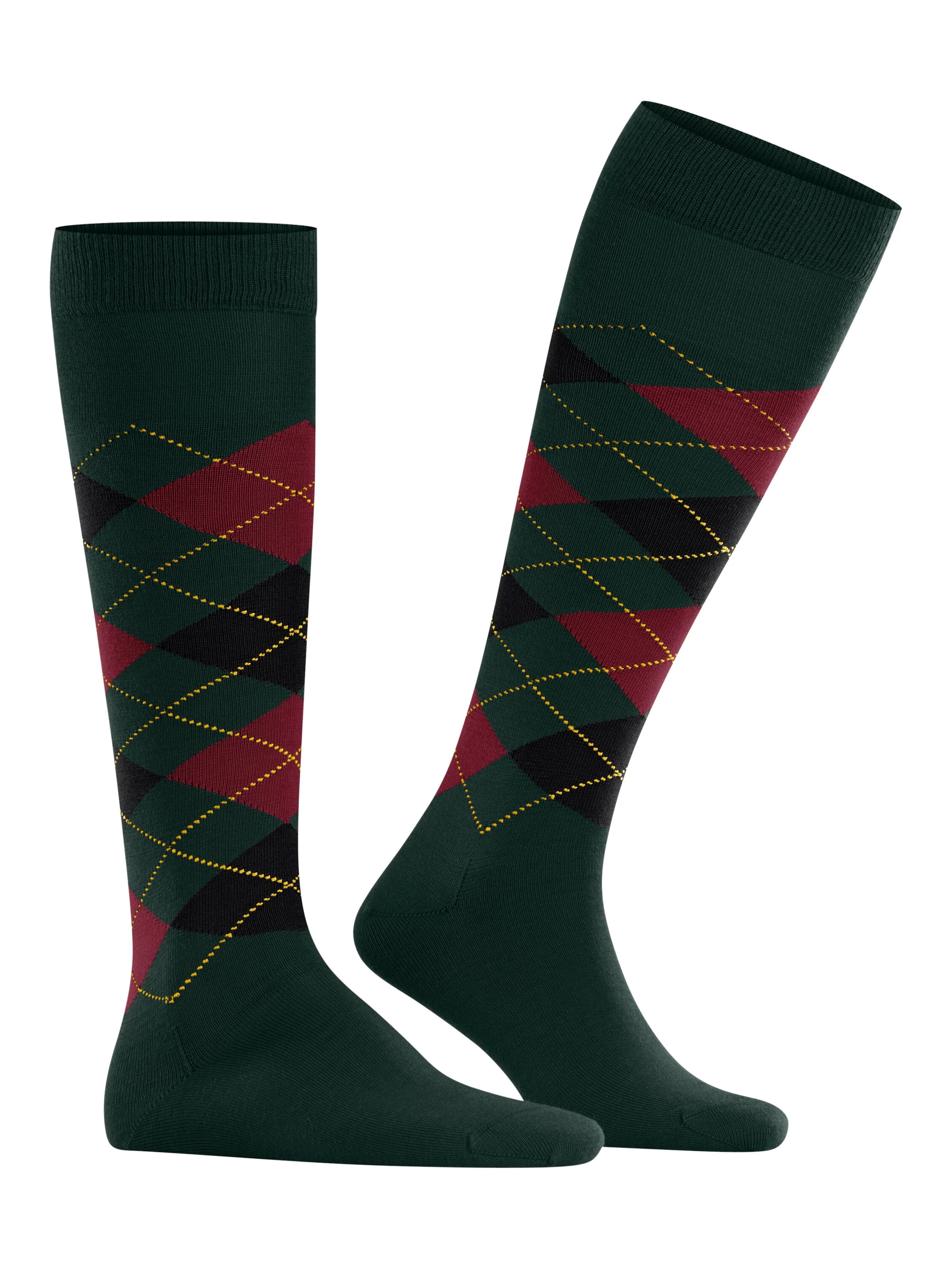 BURLINGTON Knee High Socks 'Edinburgh' in Green