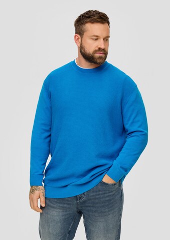 s.Oliver Men Big Sizes Pullover in Blau: Vorderseite