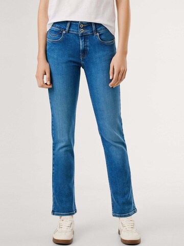 Coupe slim Jean Pepe Jeans en bleu : devant