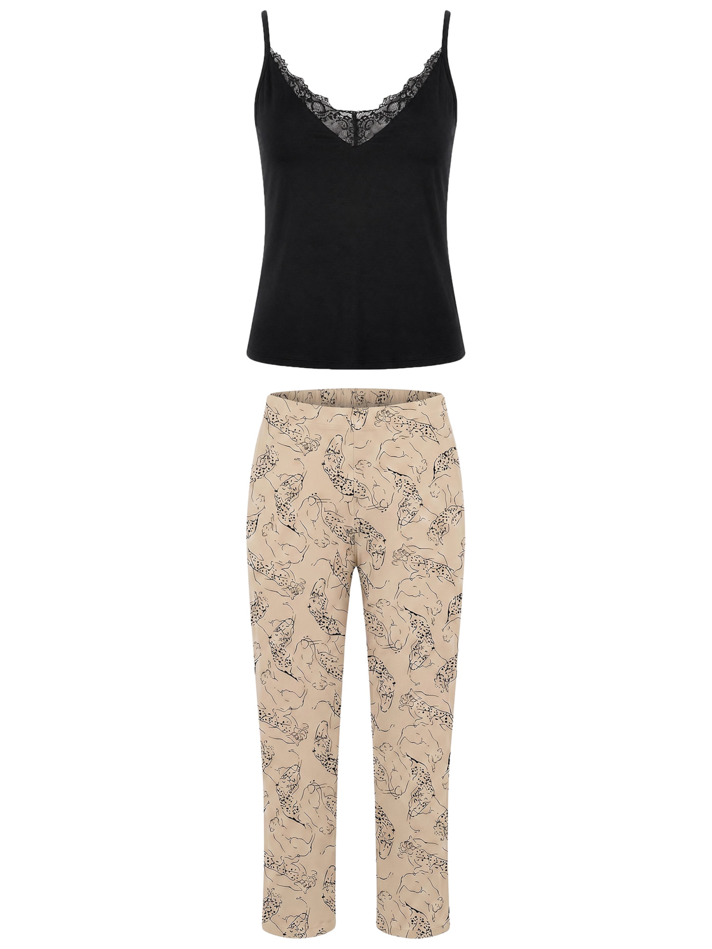 Vivisence Pyjama '2070'‌‌‌‌‌‌‌ in Beige: Vorderseite