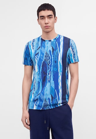 Carlo Colucci Shirt 'Fiaider' in Blauw: voorkant
