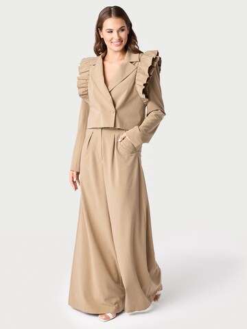 Wide leg Pantaloni cutați de la Laurella pe maro
