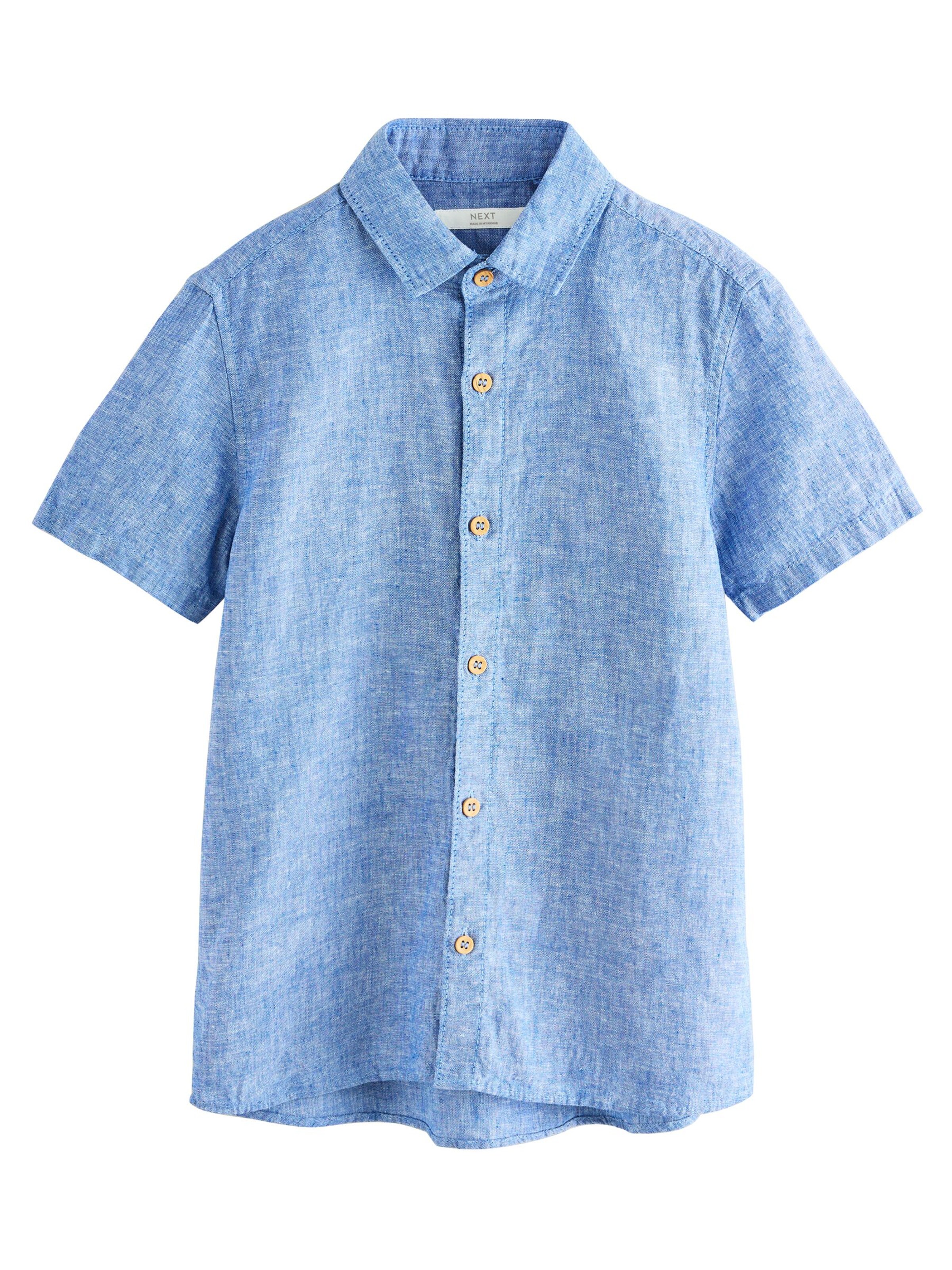 Next Regular fit Button up shirt in Blue