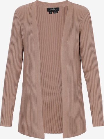 usha BLACK LABEL Gebreid vest in Lila: voorkant