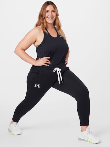 UNDER ARMOUR Tapered Sportbroek in Zwart