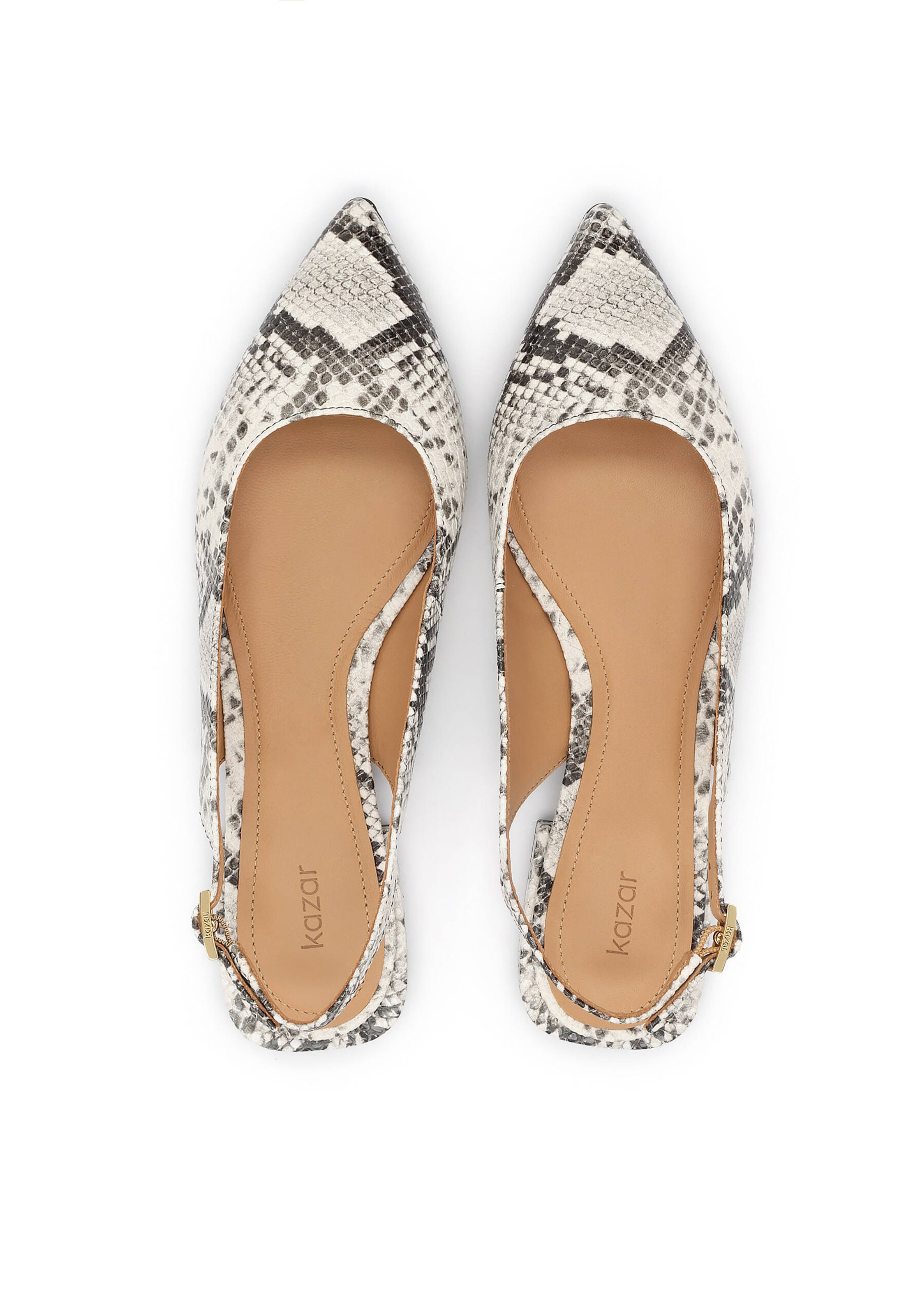 Kazar Strap ballerina in White