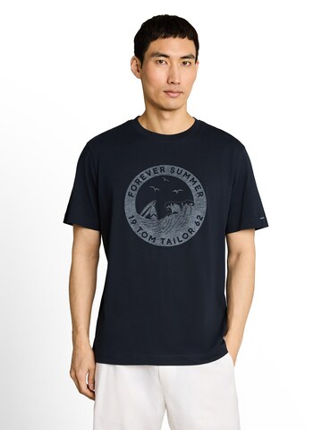 TOM TAILOR Shirt in Blauw: voorkant