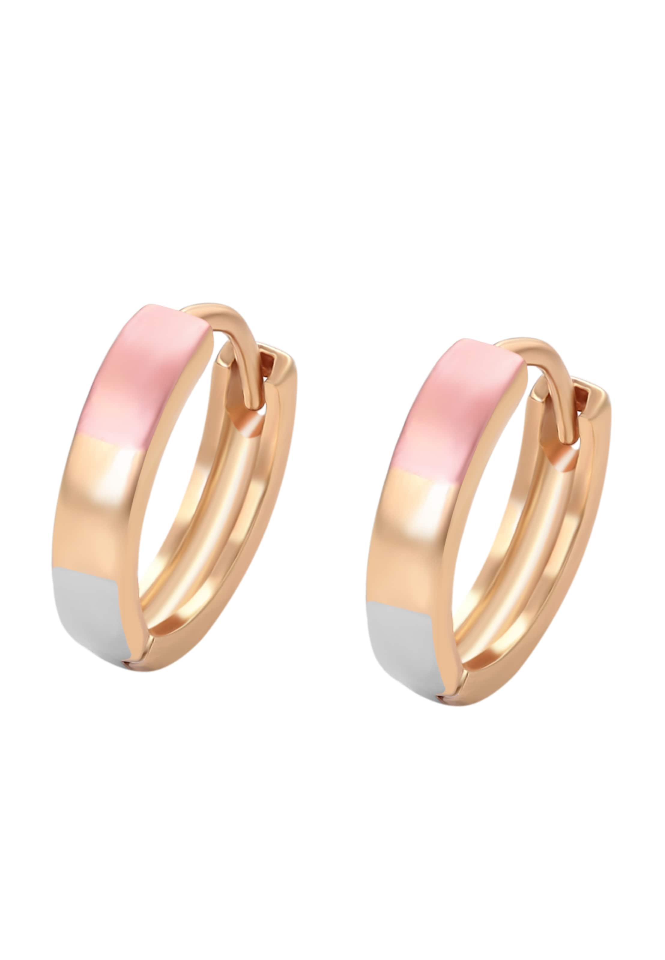 Gaya Boucles d'oreilles en or / rose / argent, Vue avec produit