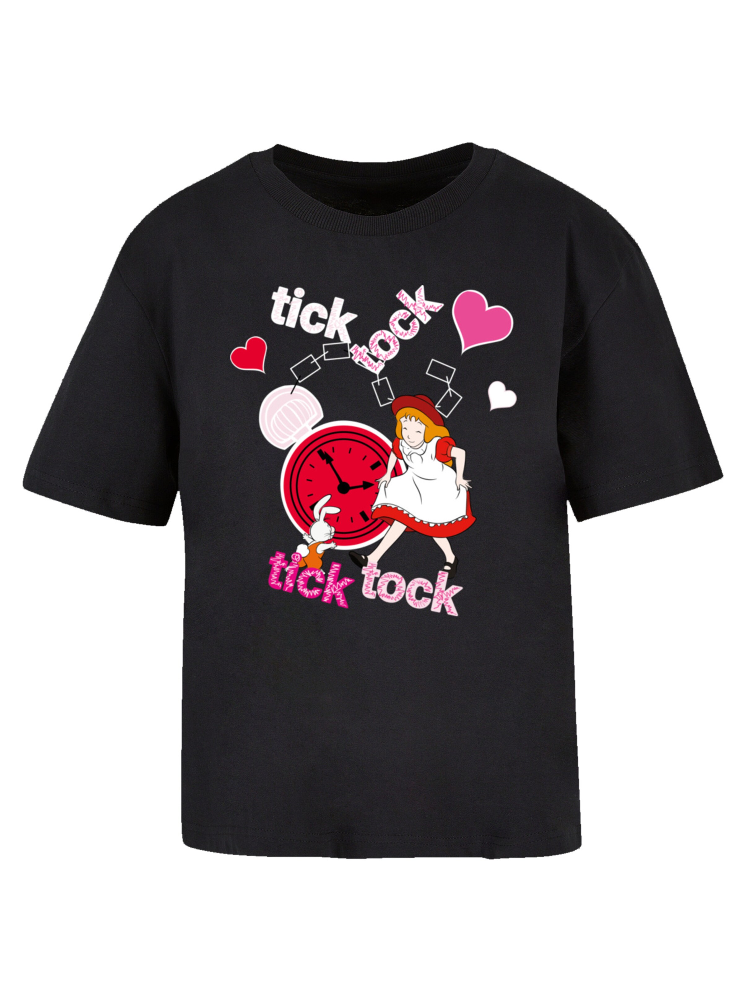 T-shirt 'Alice im Wunderland' F4NT4STIC en noir : devant