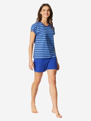 SCHIESSER Pyjama 'Casual Essentials' in Blau