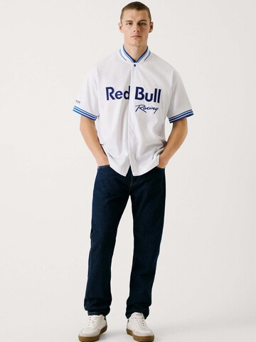 Red Bull Racing x Pepe Jeans Regular fit Overhemd 'Red Bull Racing x Pepe Jeans' in Wit