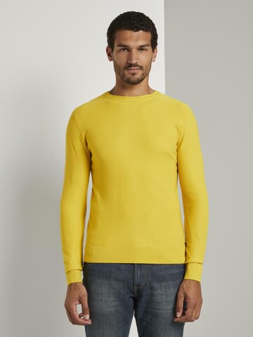 TOM TAILOR Regular Fit Pullover in Gelb