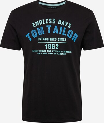 TOM TAILOR Shirt in Black: front