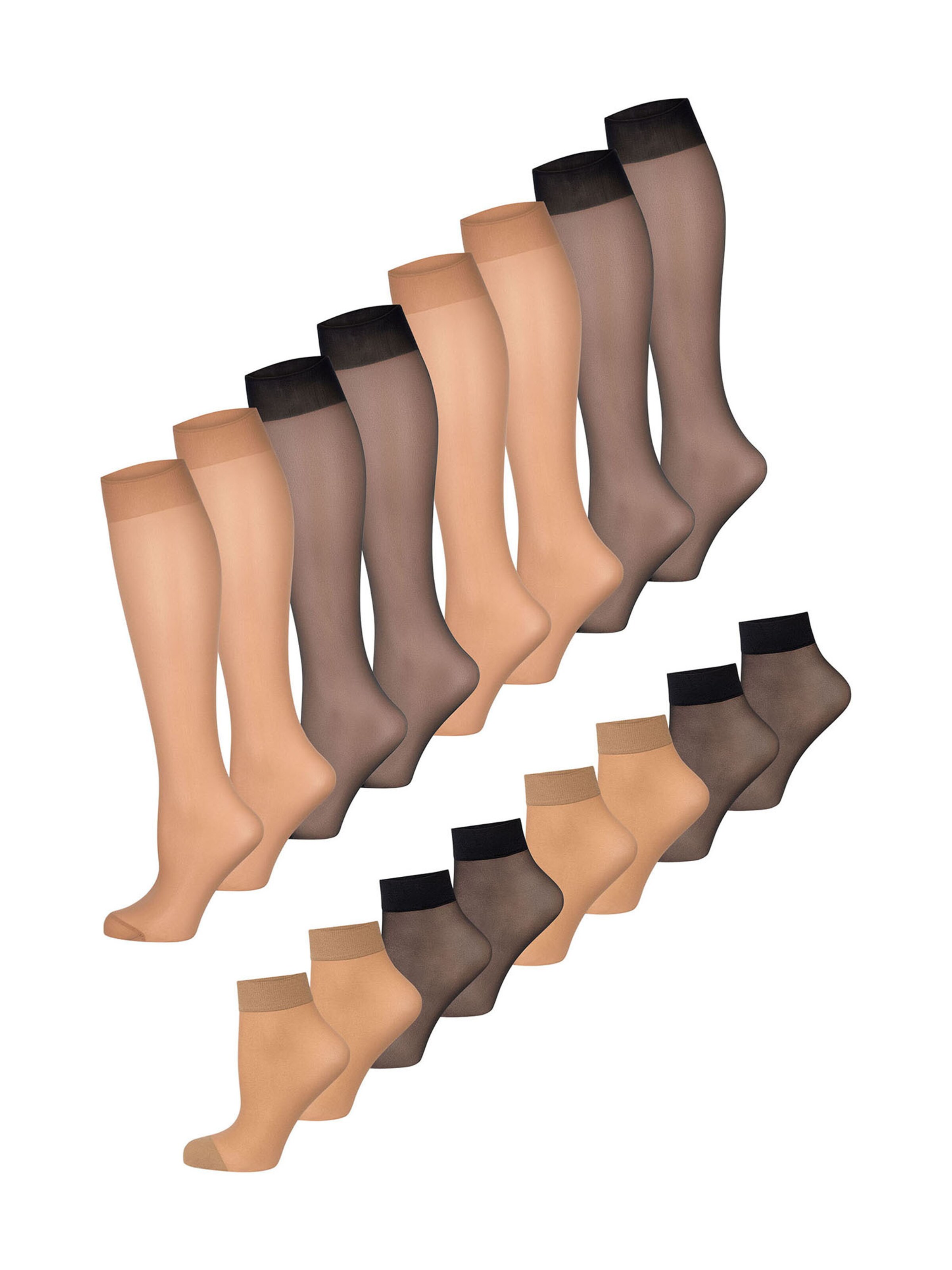Nur Die - Calcetines ' Strümpfe & Söckchen 20 DEN ' en beige: frente