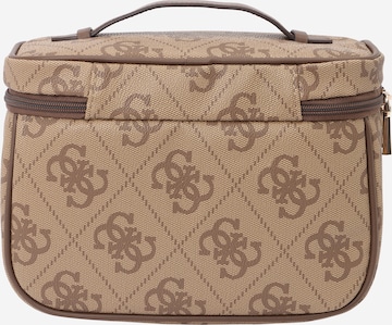 GUESS Kosmetiikkalaukku 'BERTA TOILETRY TRAIN CASE' värissä ruskea: etupuoli