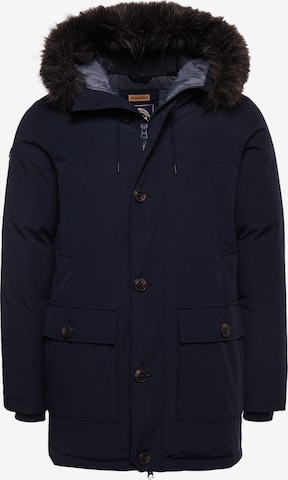 Superdry Winter Parka 'New Rookie' in Blue: front