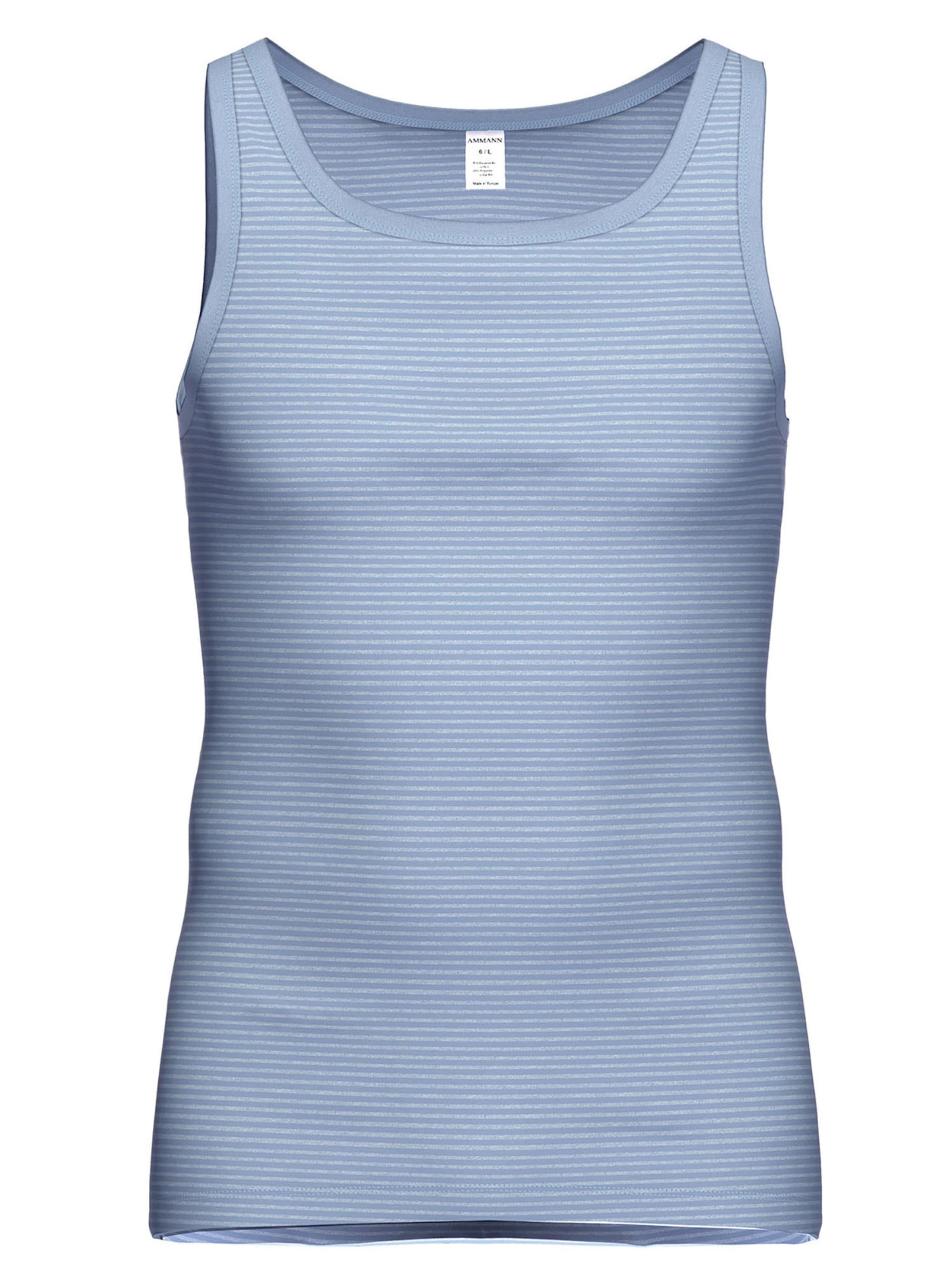 Ammann Undershirt 'Day Classic / Jeans Feinripp' in Blue: front
