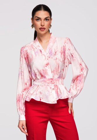 Ombre Blouse in Roze: voorkant