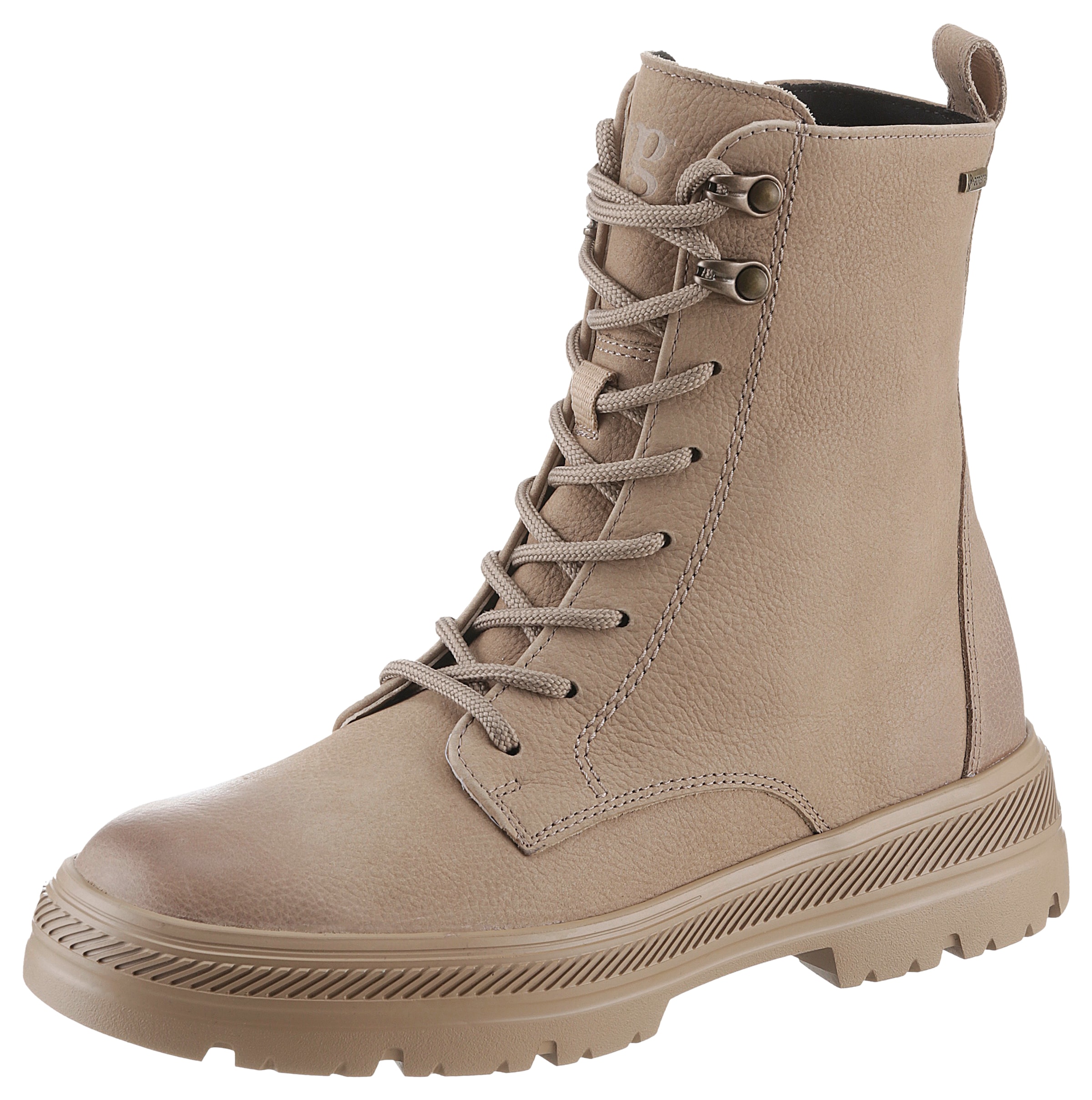 Paul Green Schnürstiefelette in Beige: Vorderseite