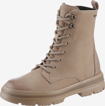 Bottines à lacets Paul Green en beige : devant