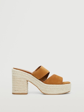 MANGO Mules 'Menos' in Brown