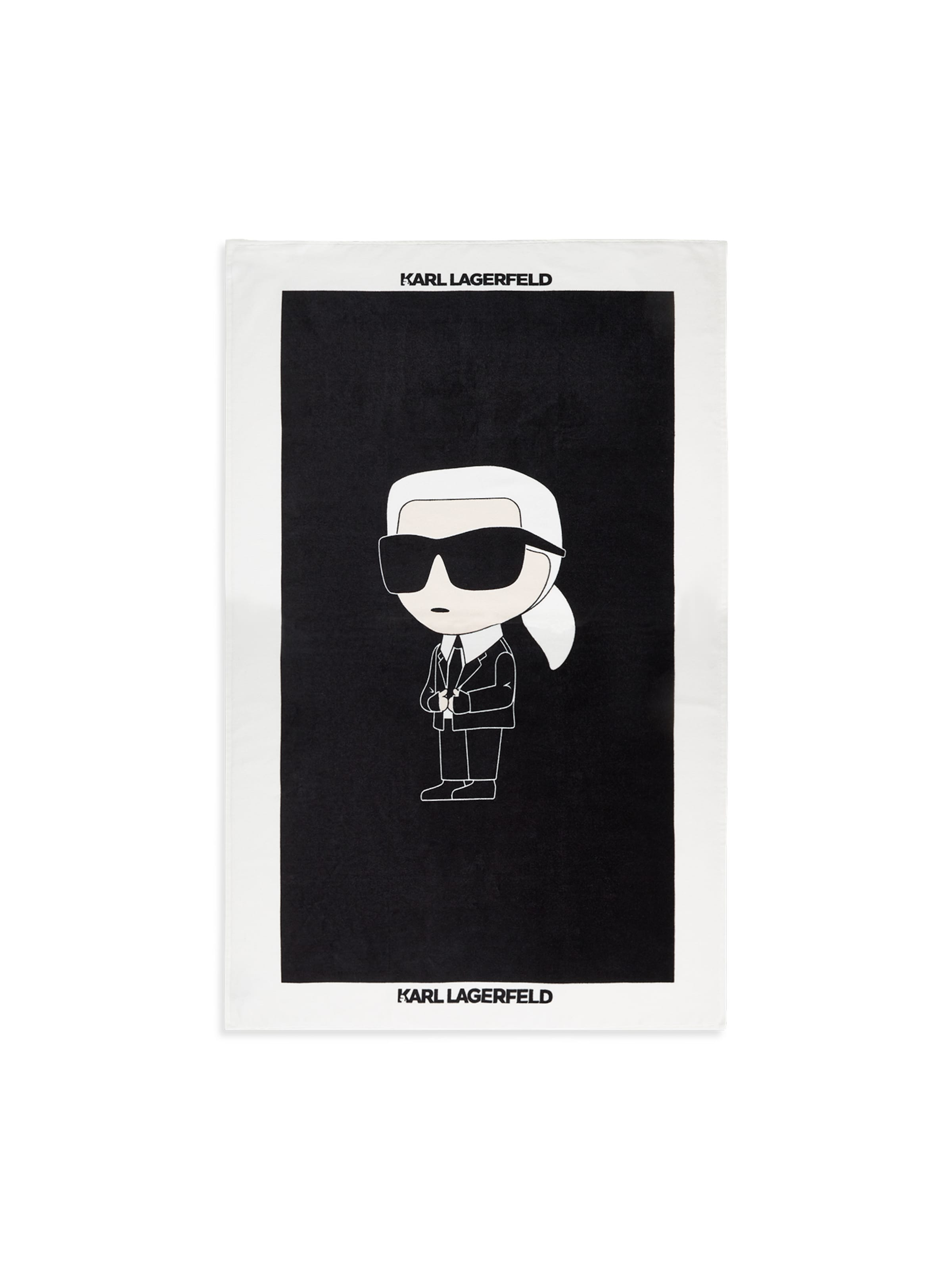Karl Lagerfeld Пляжное полотенце ' Ikon Strandtuch ' в Черный: спереди