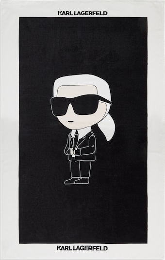 Karl Lagerfeld Rantahuivi ' Ikon Strandtuch ' koossa One Size värissä musta, Tuotenäkymä