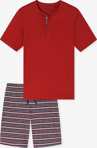SCHIESSER Pyjama kort 'Casual Nightwear' in Rood: voorkant