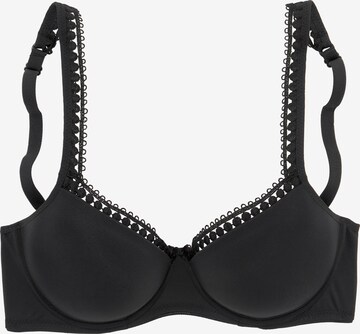 LASCANA T-shirt Bra in Black: front