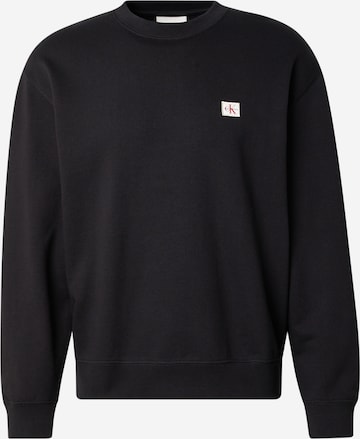 Sweat-shirt Calvin Klein Jeans en noir : devant
