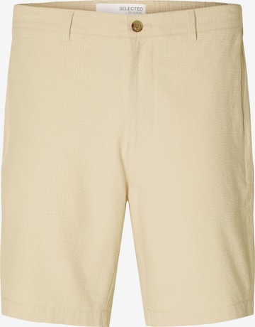 Regular Pantalon chino 'KARL' SELECTED HOMME en beige : devant