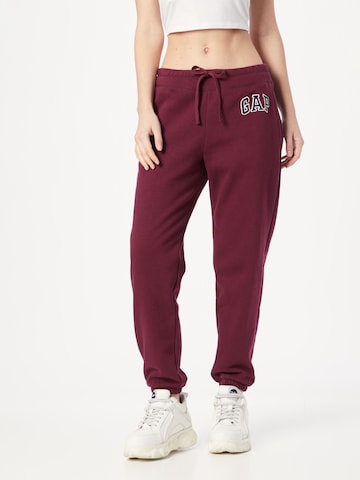 GAP Tapered Broek 'HERITAGE' in Rood: voorkant