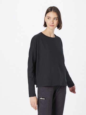 Girlfriend Collective Functioneel shirt 'RESET' in Zwart: voorkant