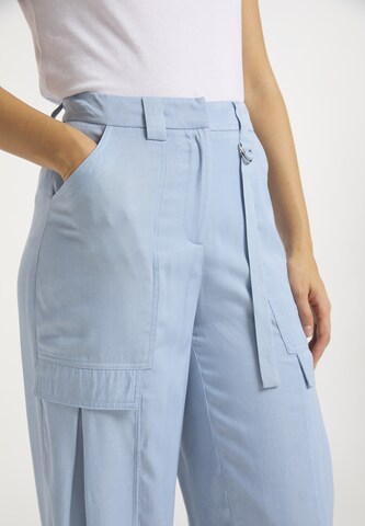 usha BLUE LABEL Tapered Cargo Pants in Blue