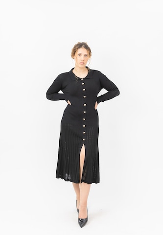 Elara Knit dress in Black: front