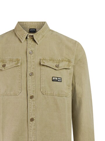 PROTEST Comfort fit Button Up Shirt 'PRTAdored' in Brown