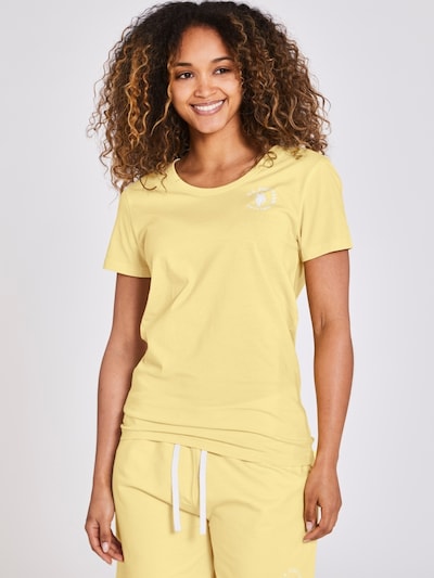 U.S. POLO ASSN. T-Shirt 'Anouk' in gelb / weiß, Produktansicht