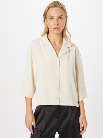 Camicia da donna 'Aaliyah' di modström in beige: frontale