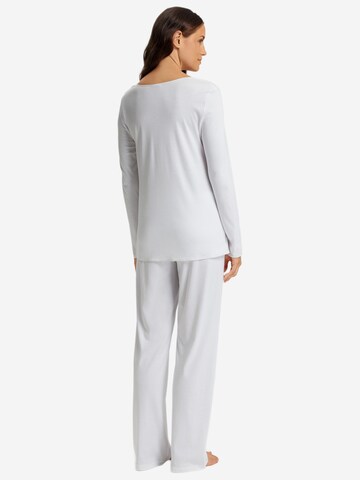 Hanro Pyjama 'Cotton Silk' in Wit