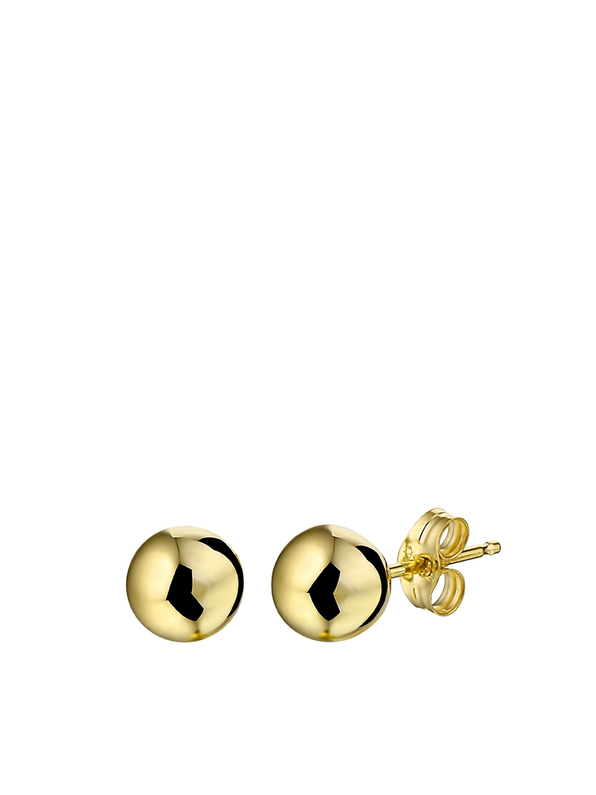 Lucardi Ohrringe 'Klassisch' in Gold: Vorderseite