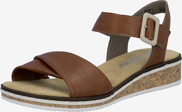 Sandales Rieker en marron : devant