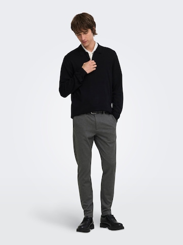 Only & Sons Slim fit Chino trousers 'ONSMark' in Grey
