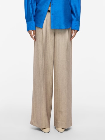 ROUGE EDIT Wide leg Pantalon in Grijs: voorkant