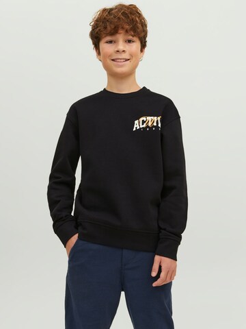 Jack & Jones Junior Sweatshirt in Zwart: voorkant