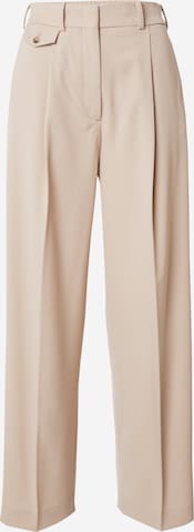Loosefit Pantaloni con pieghe di & Other Stories in beige: frontale