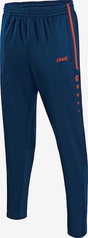 JAKO Tapered Workout Pants in Blue: front