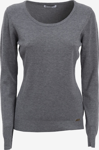 pilka Influencer Megztinis: priekis