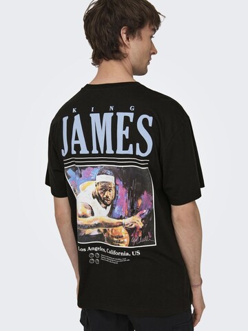 Only & Sons Shirt 'CELEBRITY' in Zwart