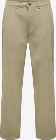 Only & Sons Pleat-front trousers 'ONSTOBY' in Brown: front