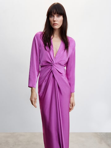 MANGO Večerna obleka 'Fresno' | vijolična barva: sprednja stran